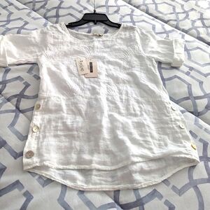 NWT Lungo L'Arno Size S Ladies Linen Top